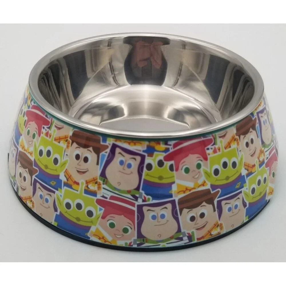 NIB Chewy Toy Story Stainless Steel w/ Melamine Stand Bowl 1.75 Cups Pet Dish